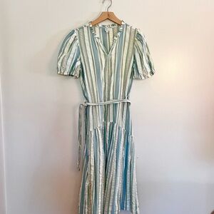 Striped Seersucker Summer Dress